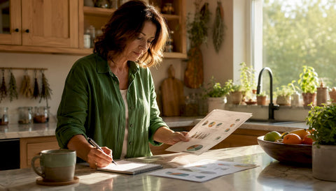 Woman reviewing natural supplement alternatives