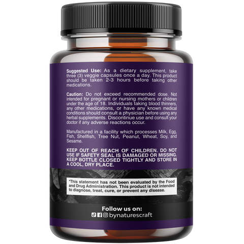 Activated Charcoal 1200mg per serving