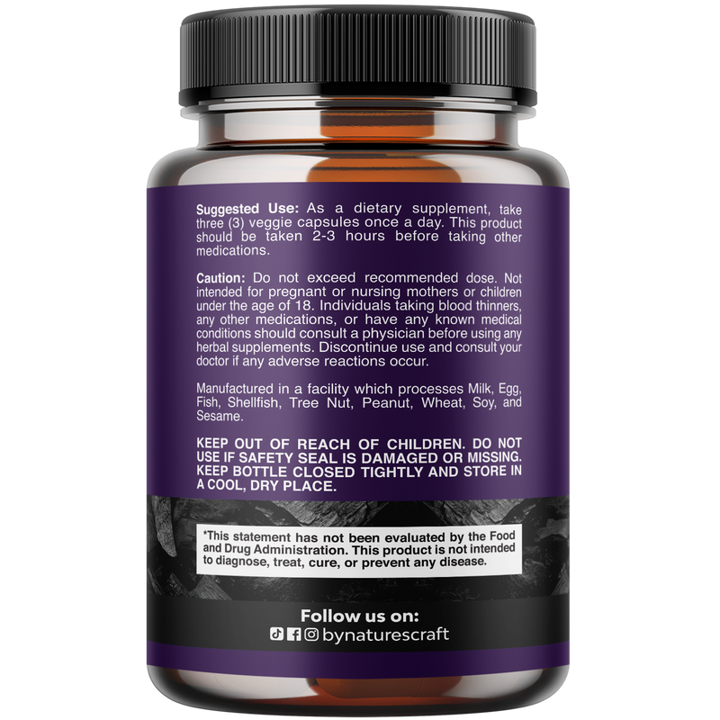 Activated Charcoal 1200mg per serving