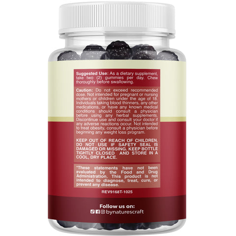Cranberry Gummies 500mg per serving
