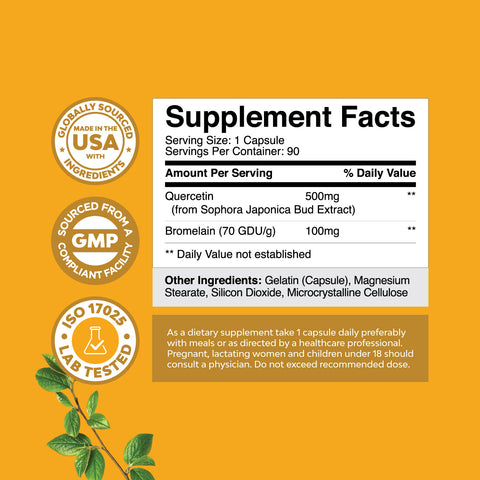 Quercetin with Bromelain