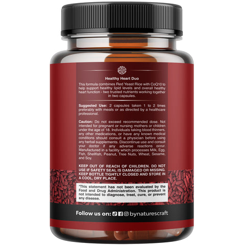 Red Yeast Rice + CoQ10 1200mg per serving