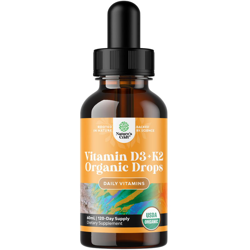Organic Vitamin D3 + K2 Drops 2000IU per serving